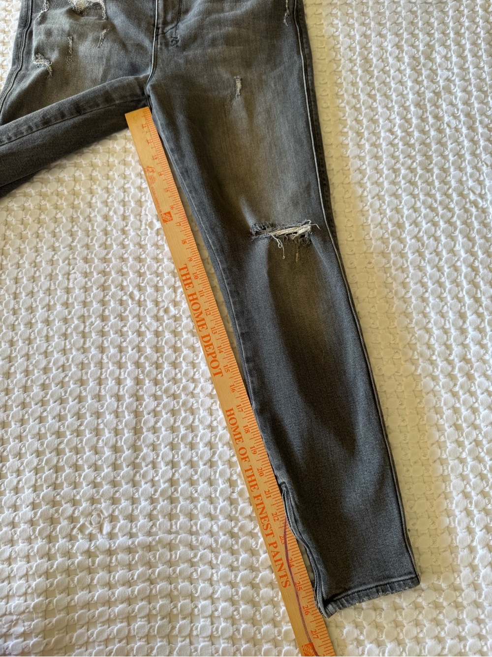 Ksubi Spray On Hell Cat Ripped Jeans Women’s 30 Carbon Black Skinny Zip Ankle‎ - Picture 8 of 11